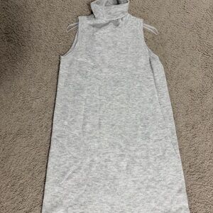 MSK Gray Sleeveless Turtleneck Dress